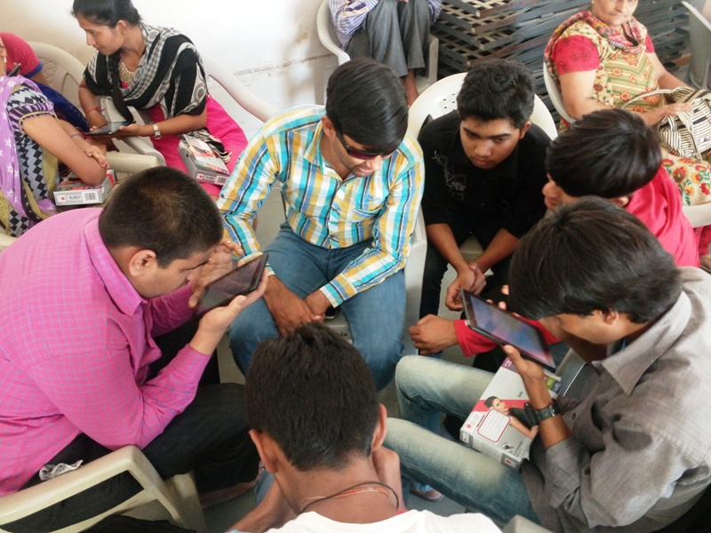 Group tablet training session